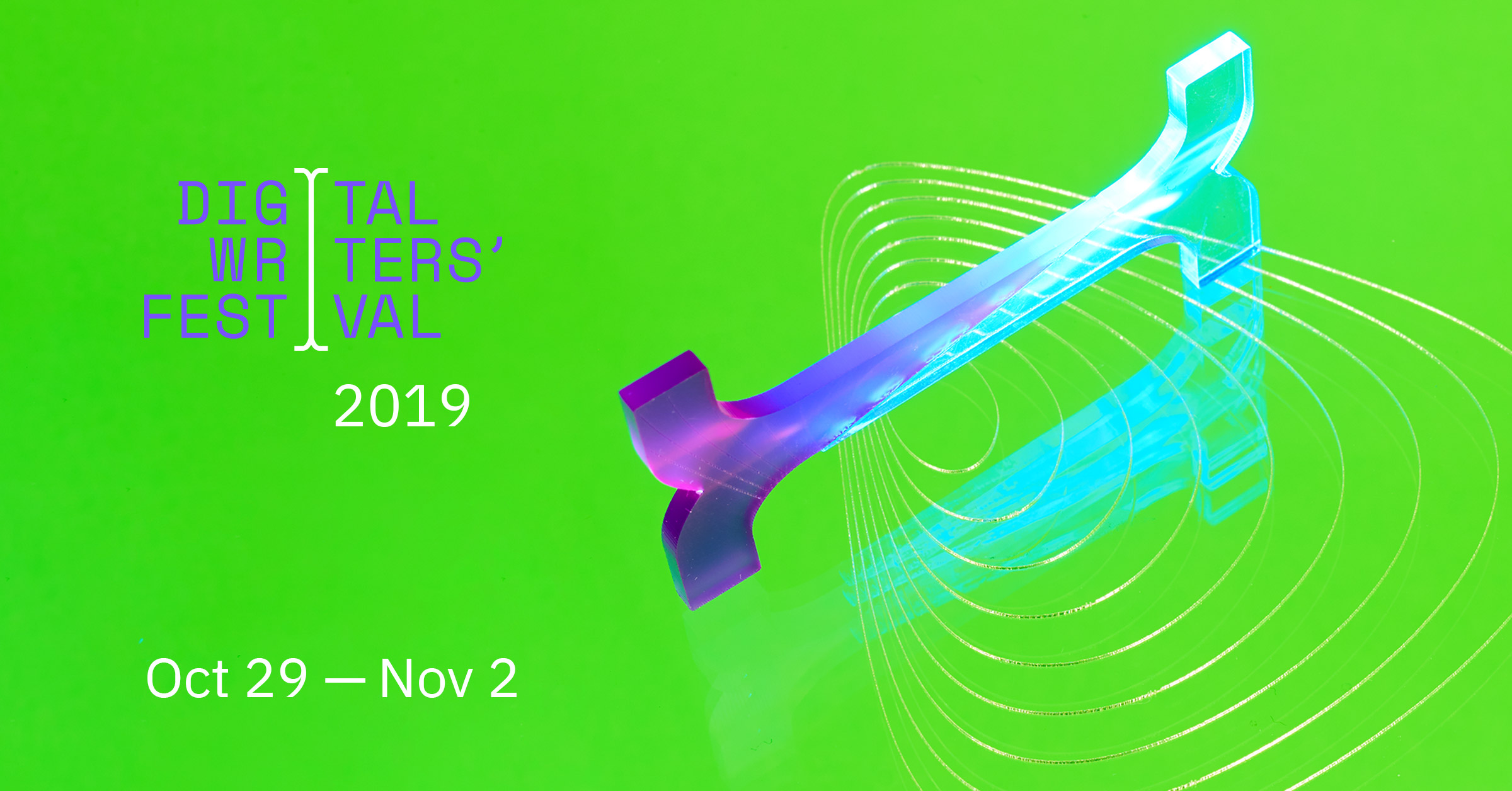 Promotional Graphic from the Digital Writers' Festival 2019