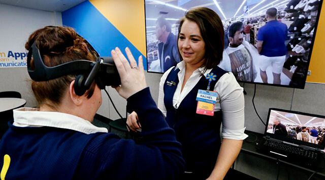 A photograph from the Walmart virtual reality training program  - Chaos Theory | Serious Games Developer, Australia