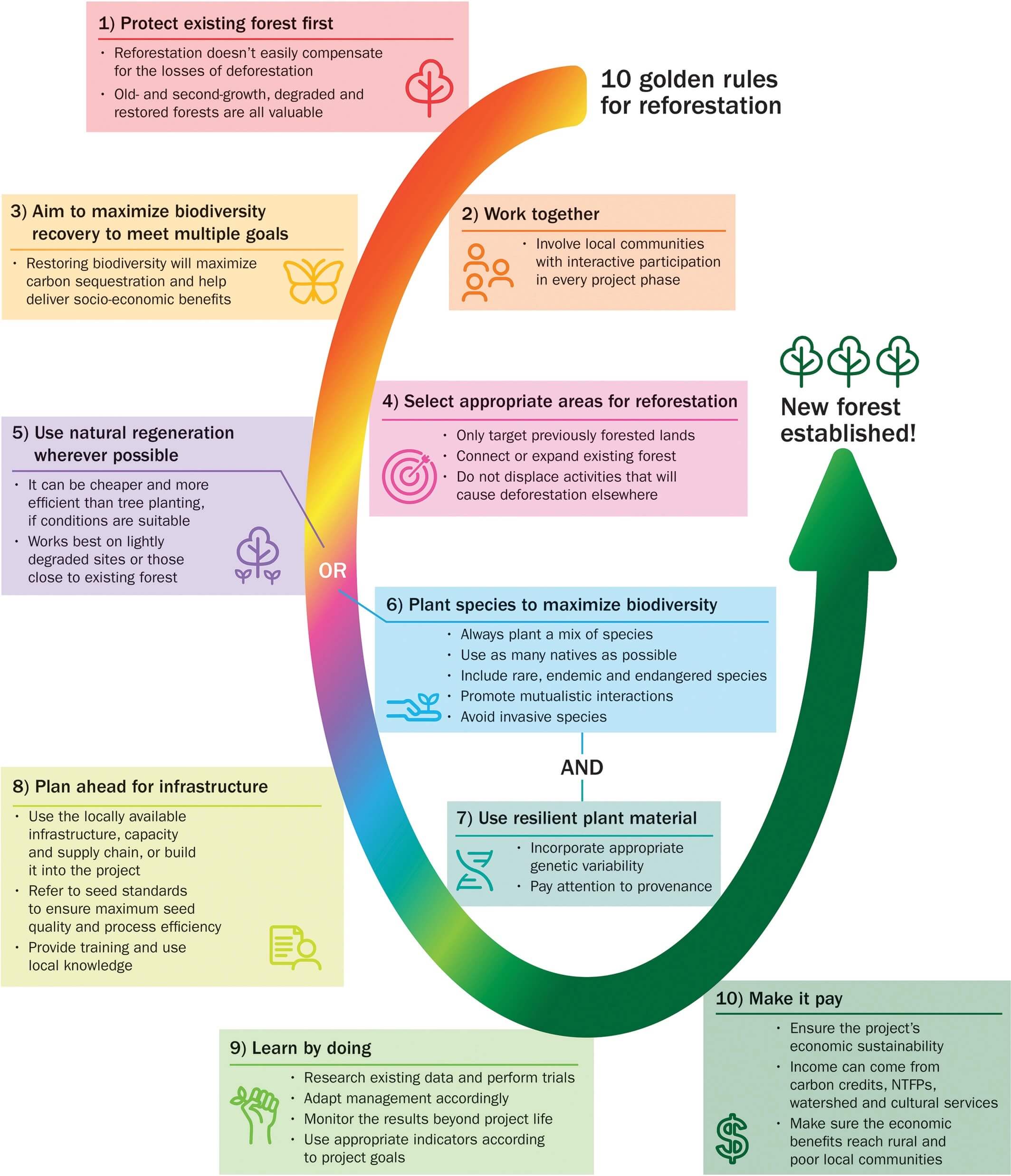 The ten rules of reforestation as published in The Global Change Biology Review