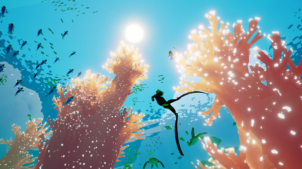 A screenshot of the cosy ocean game, Abzu