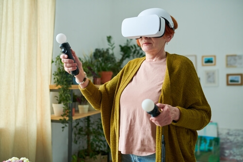 An example of inclusive therapy games being used for the elderly