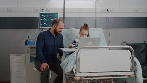 A father and daughter using video games for recovery and therapy