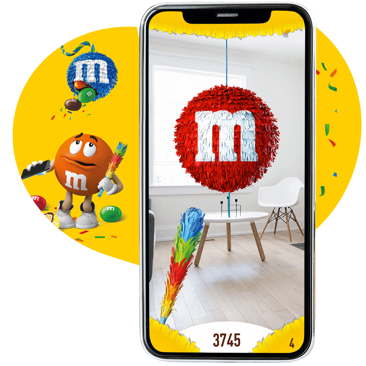 An image of the new augmented reality pinata smashing game developed in Sydney Australia