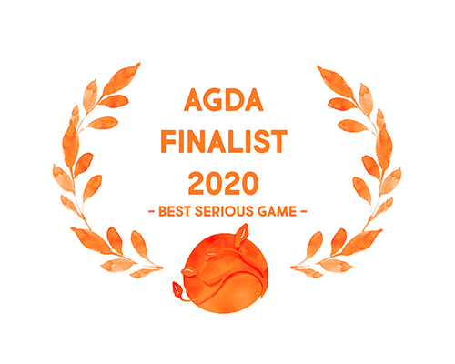Australian Game Developer Awards (AGDAs) Finalist badge for Best Serious Games nominee 2020. KangaZoo is a mobile simulation game developed by PentaQuest and Chaos Theory.