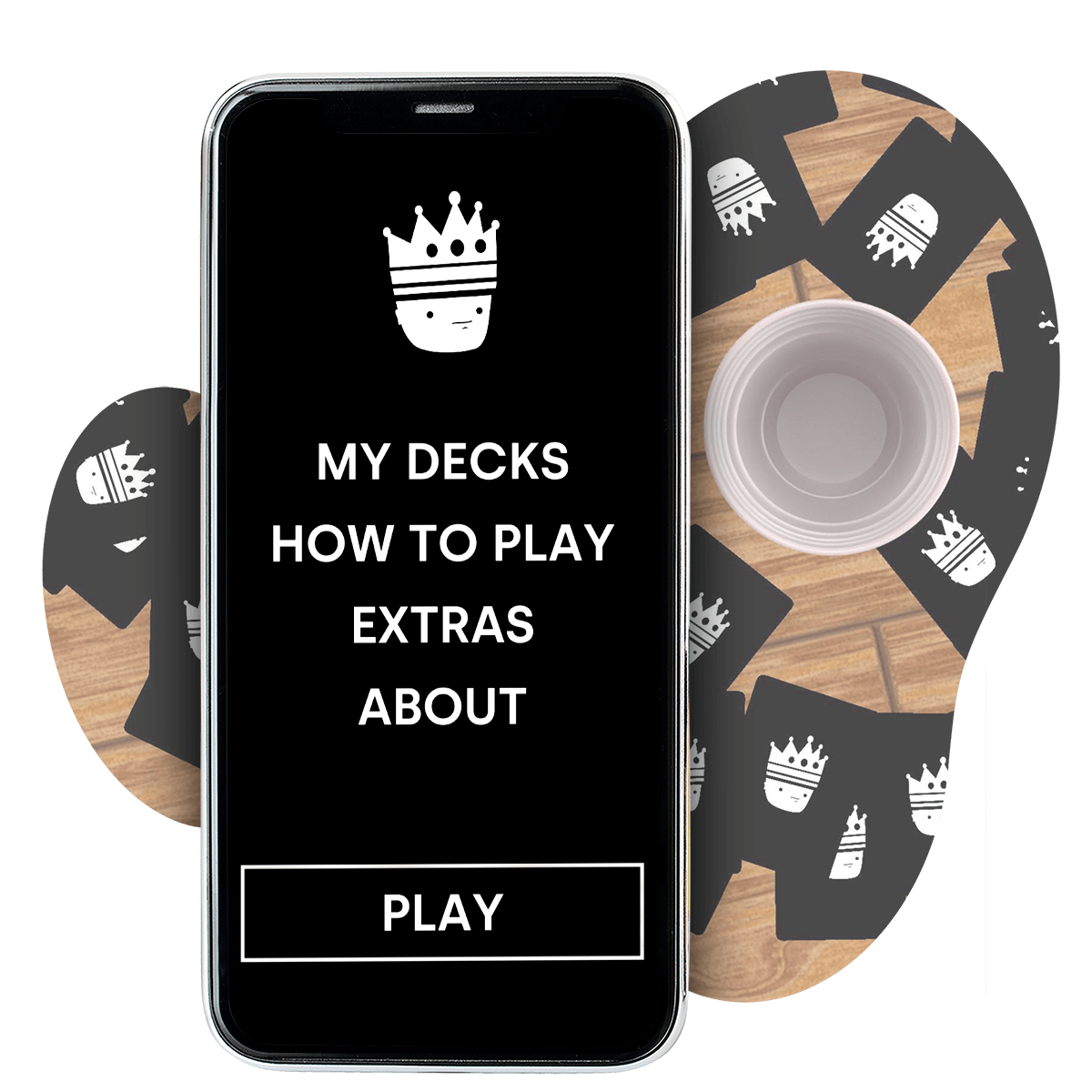 A screenshot of Cup Of Kings - a mobile card game with a huge collection of unique drinking rules.
