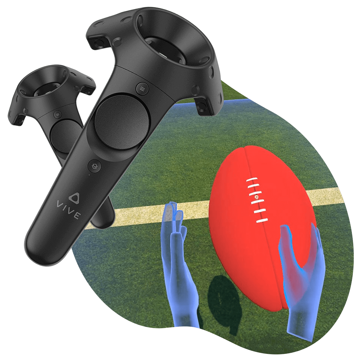 A mockup of Kick For Cash - a virtual reality activation played during the AFL Grand Final.