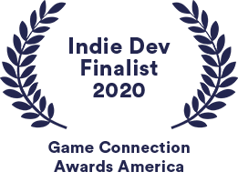 Chaos Theory's awards badge for their Finalist nomination at the Game Connection America Indie Development Awards Finalist 2020