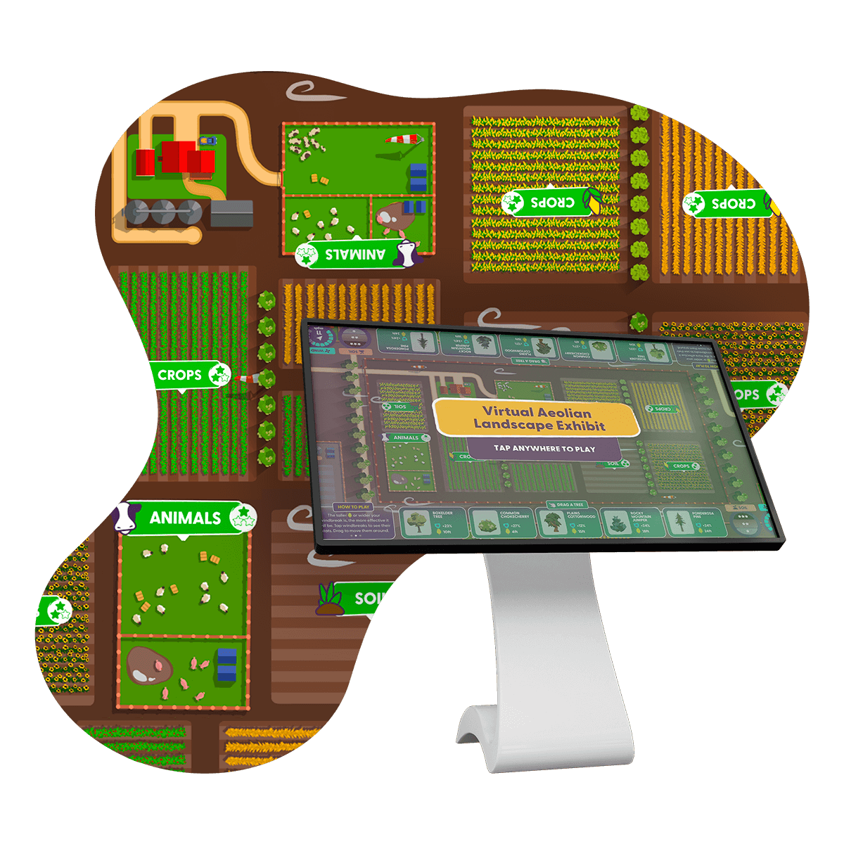 A thumbnail image of Trees Against the Wind, an interactive table top Wind Simulator made by Chaos Theory Games for Gateway to Science
