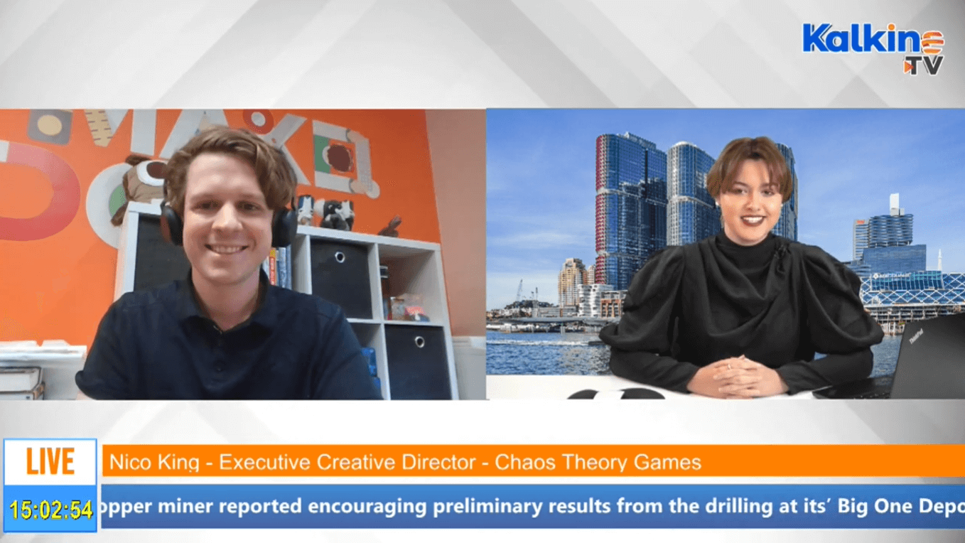 Screenshot of Kalkine TV Interview with Nico King and Holly Shields