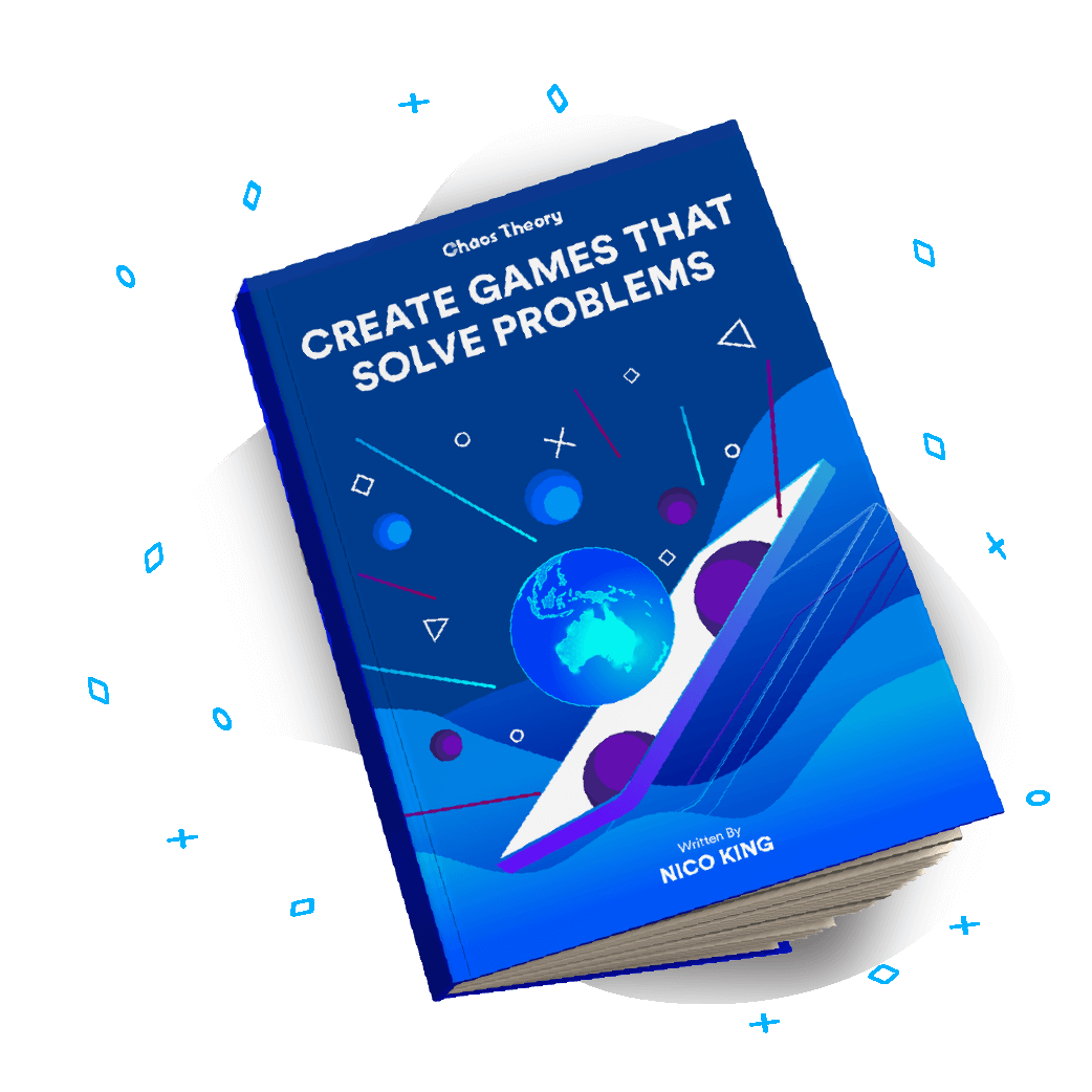 A vector graphic showing the strategy phase of serious game development