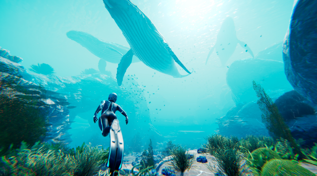 A screenshot of Beyond Blue an environmental game