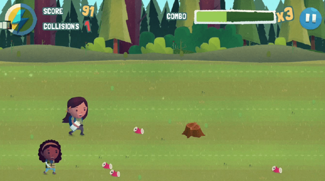 A screenshot of Save the park an environmental game