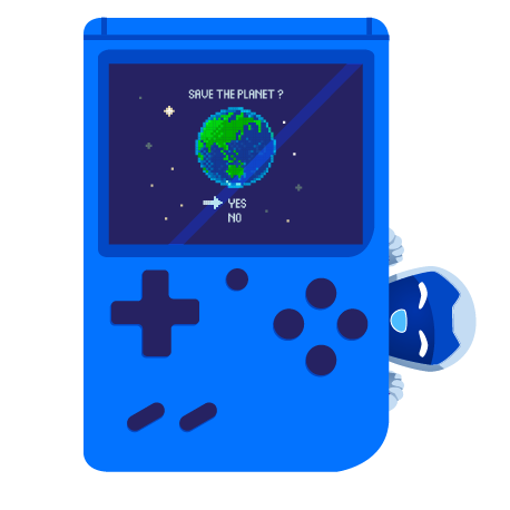 An isometric graphic of people brainstorming in front of a laptop - Chaos Theory | Serious Games Developer, Australia