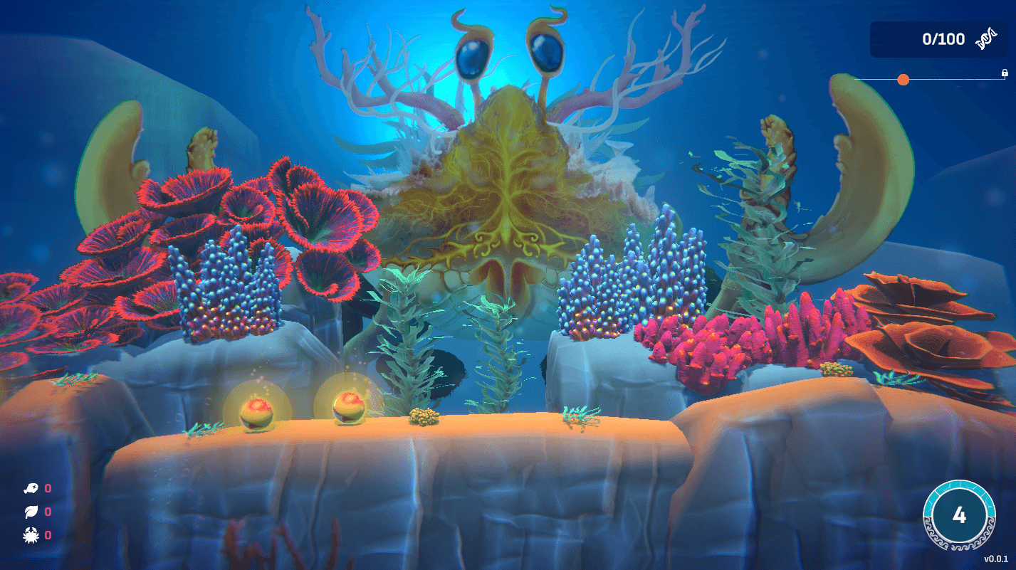 An early screenshot of the game Crab God by Chaos Theory Games