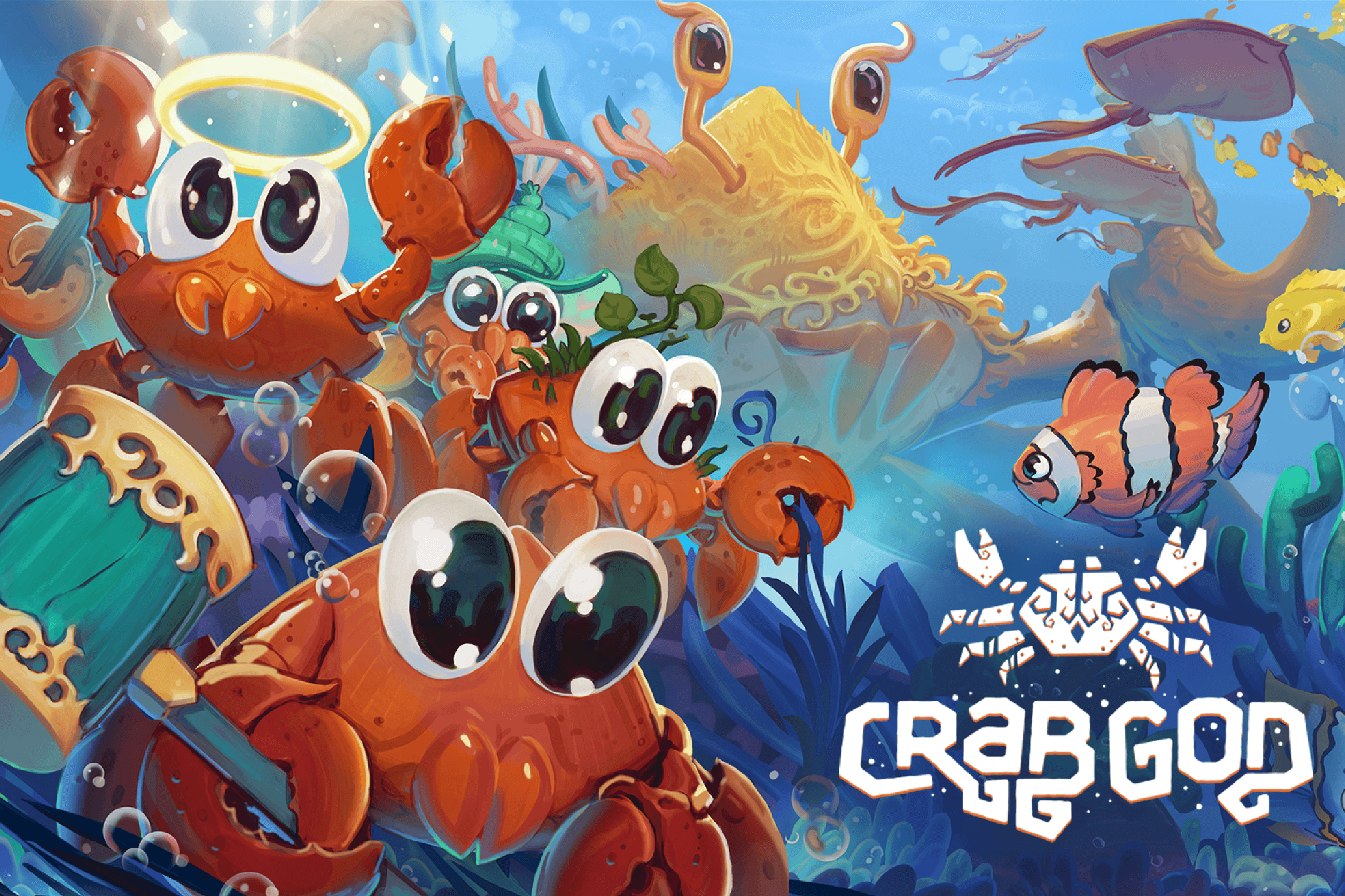 Splash screen of Crab God by Chaos Theory and Firequid