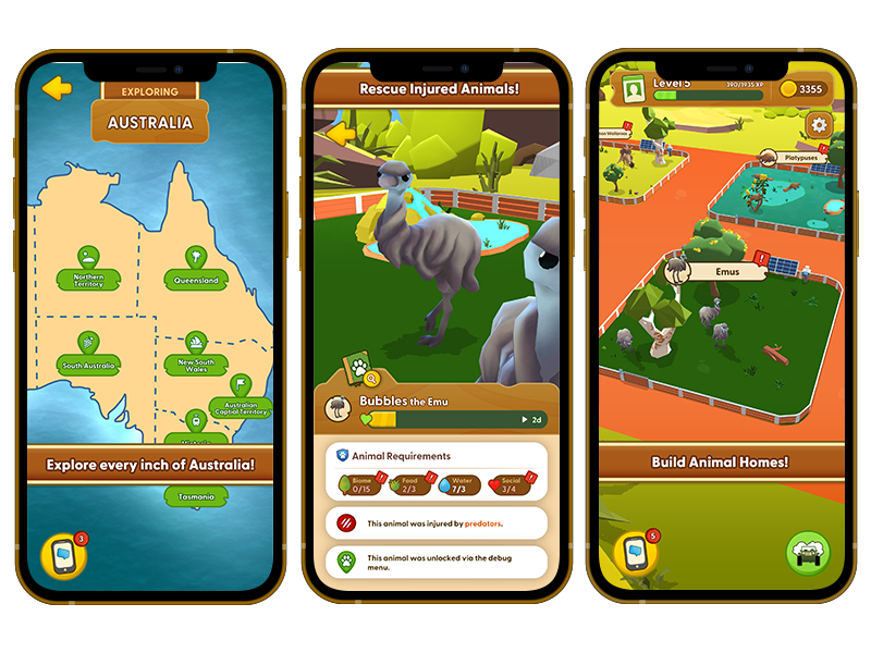 Screenshots of the game Kangazoo by Chaos Theory Games