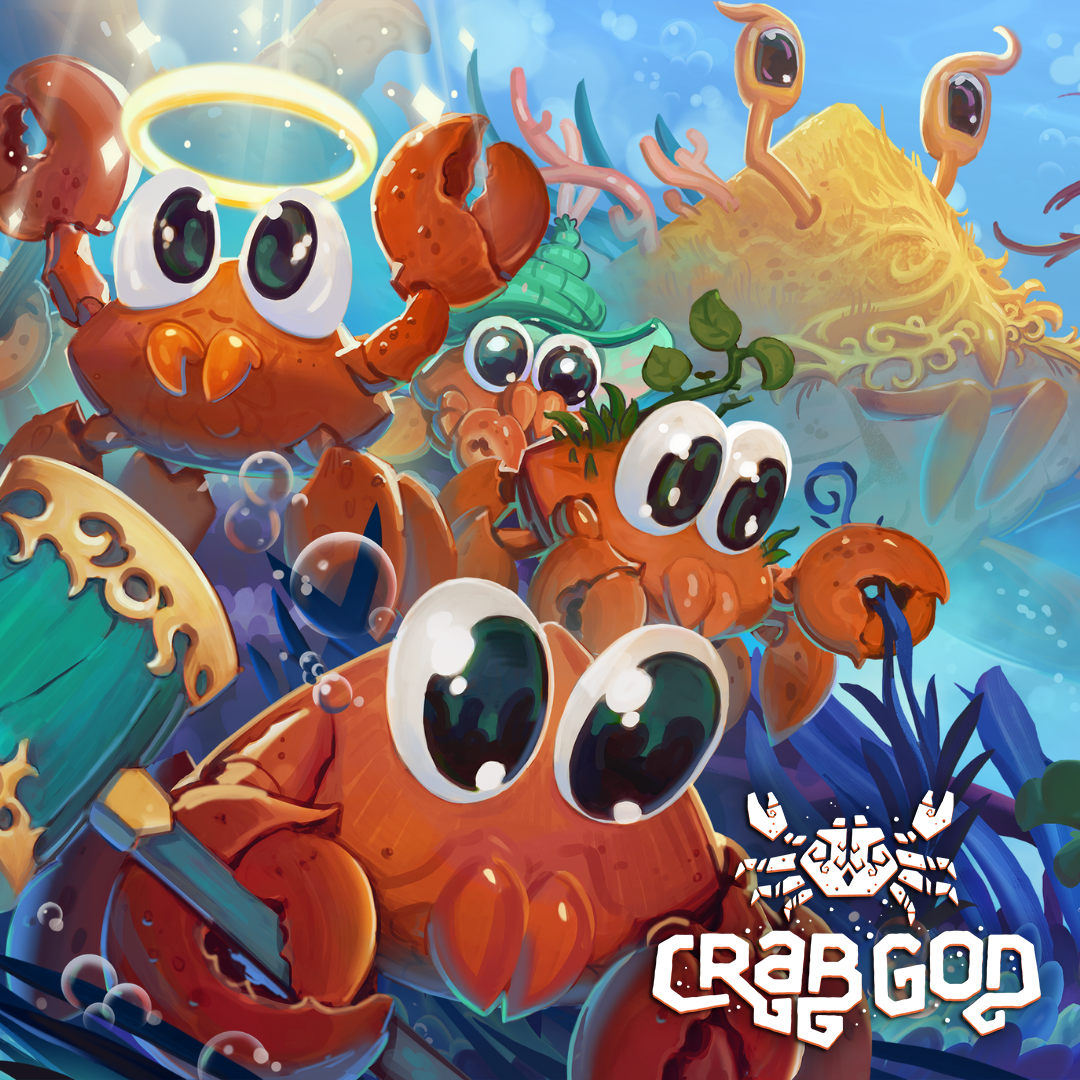 Key art of the game Crab God by Chaos theory Games